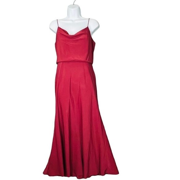 Jenny Yoo Collection Evening Formal Bridesmaid Gown Maxi Dress Dusty Rose US 10 - Picture 2 of 14